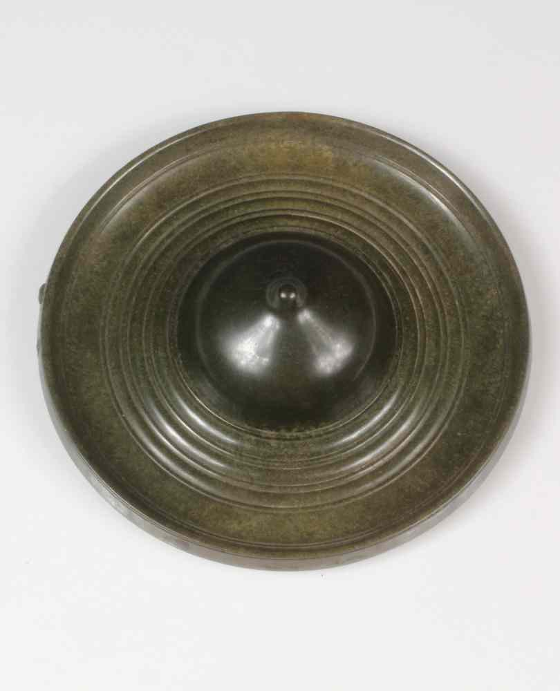 Appraisal: EARLY BRONZE MIRROR Probably Thailand th Century raised edge surrounding