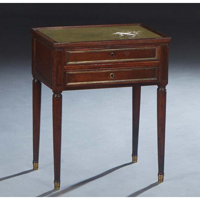 Appraisal: Diminutive French Louis XVI Style Carved Mahogany Lamp Table early