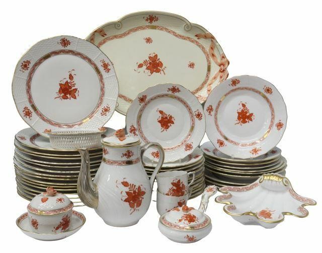 Appraisal: lot of Herend hand-painted porcelain partial dinner service in the