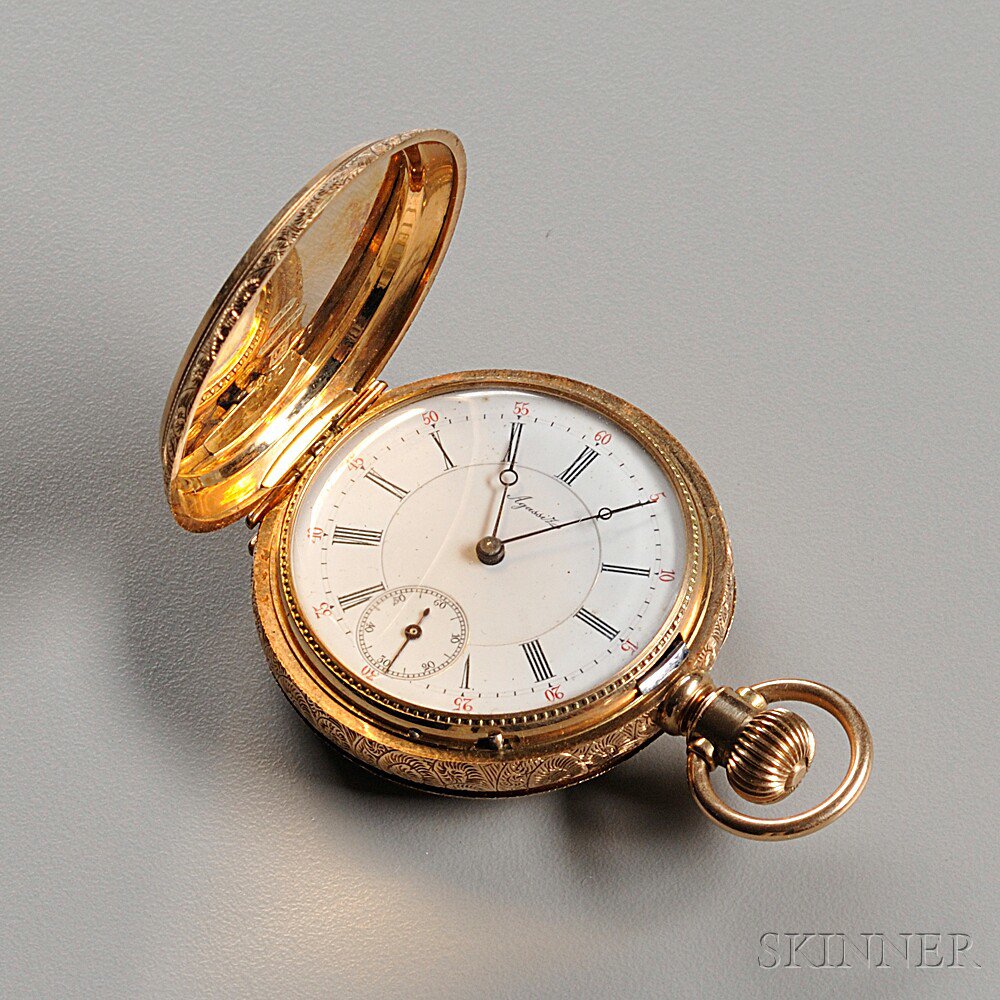 Appraisal: Agassiz kt Gold Hunting Case Watch c No enamel double