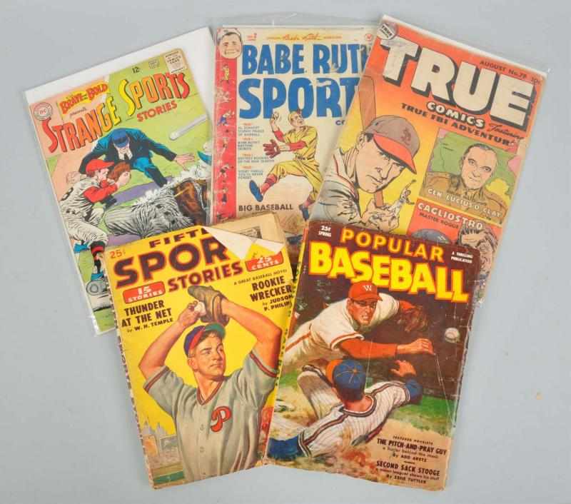 Appraisal: Lot of Baseball Themed Pulps Comics Description This lot contains