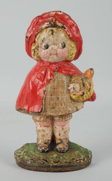 Appraisal: Little Red Riding Hood Cast Iron Doorstop This Hubley doorstop