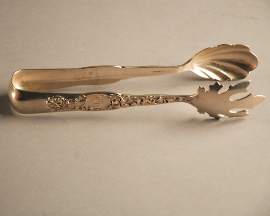 Appraisal: A Heraldic Sterling Serving Tongs by the Whiting Div of