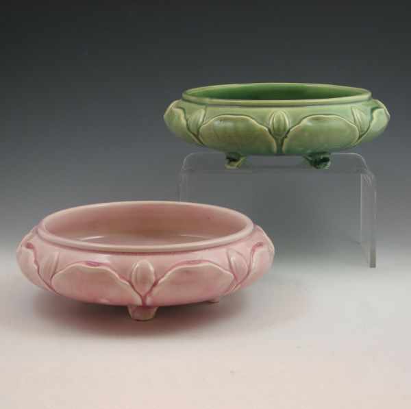 Appraisal: Two Weller footed bowls both in high gloss finish Unmarked