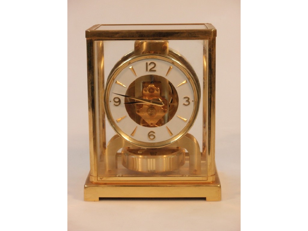 Appraisal: A Jaeger-Le-Coultre Atmos Mantel Clock in a gilt metal case