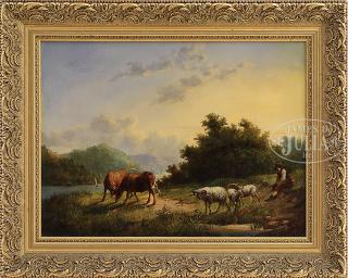 Appraisal: WILLIAM CHARLES ANTHONY FRERICHS American - PASTORAL LANDSCAPE ON THE