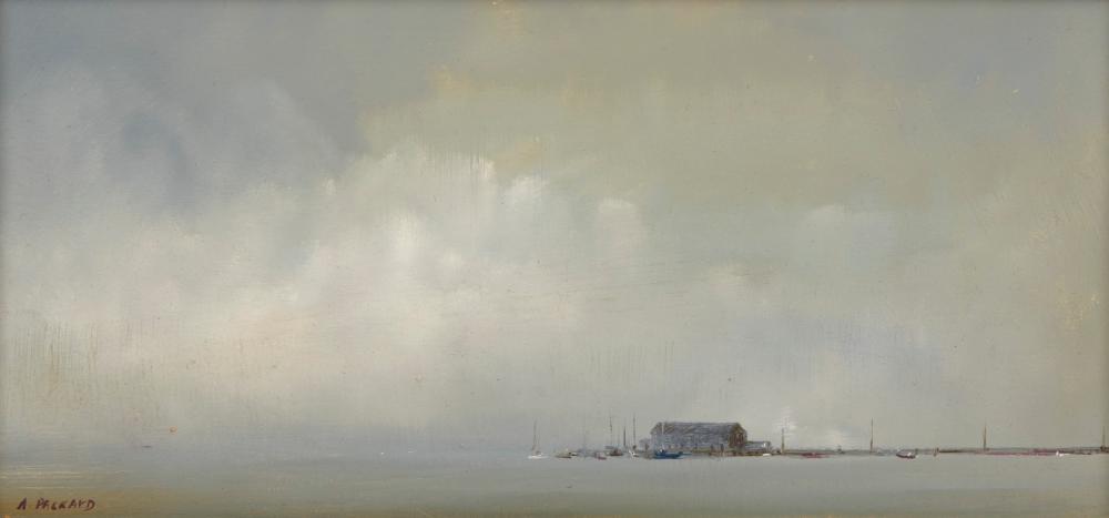 Appraisal: ANNE PACKARD American b MacMillan Wharf oil on canvas signed