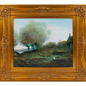 Appraisal: Artist Unknown Russian Landscape oil on canvas signed 'Nicholas' lower