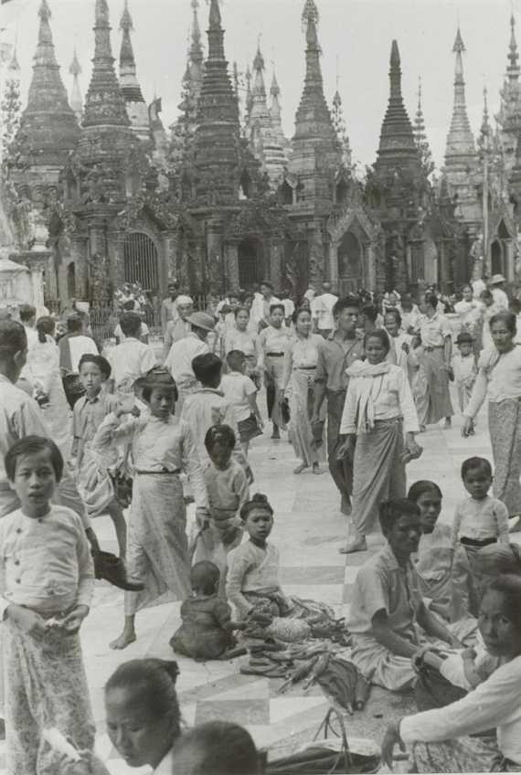 Appraisal: CARTIER-BRESSON Henri - Shwedagon Pagoda Rangoon Burma October Gelatin silver