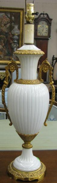 Appraisal: Pair of Traditional Style Porcelain Table Lamps with gilt metal