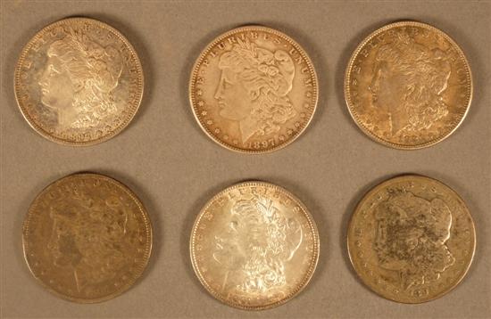 Appraisal: Lot of Morgan silver dollars - -O x