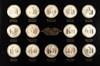 Appraisal: MEDALS - Piece bound collection of sterling embossed rounds of