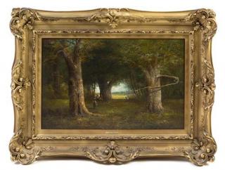 Appraisal: A L Zimm th Century Forest Scene with Figures A