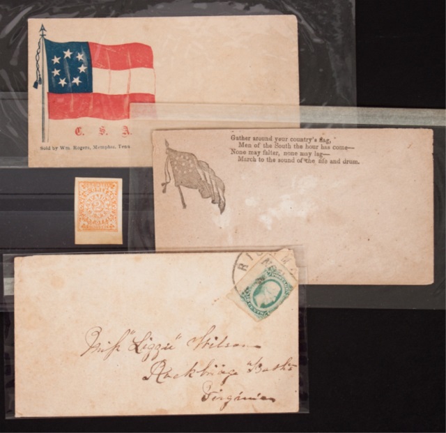 Appraisal: Confederate c stamp Scott on cover postmarked Richmond together with