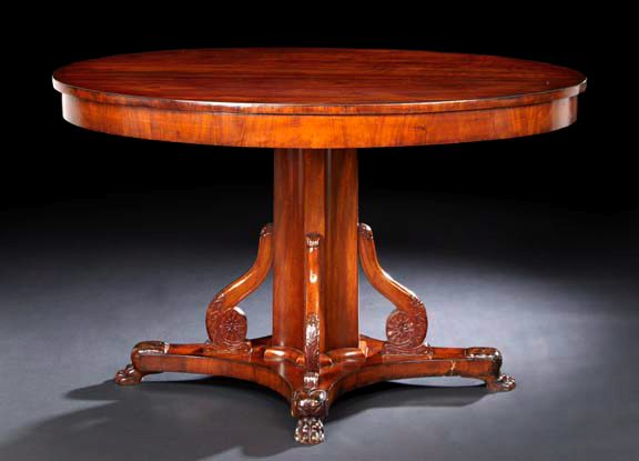 Appraisal: Russian Neoclassical Mahogany Center Table second quarter th century the