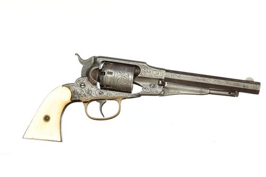 Appraisal: ENGRAVED REMINGTON NEW MODEL CONVERSION REVOLVER caliber six-shot cylinder ''