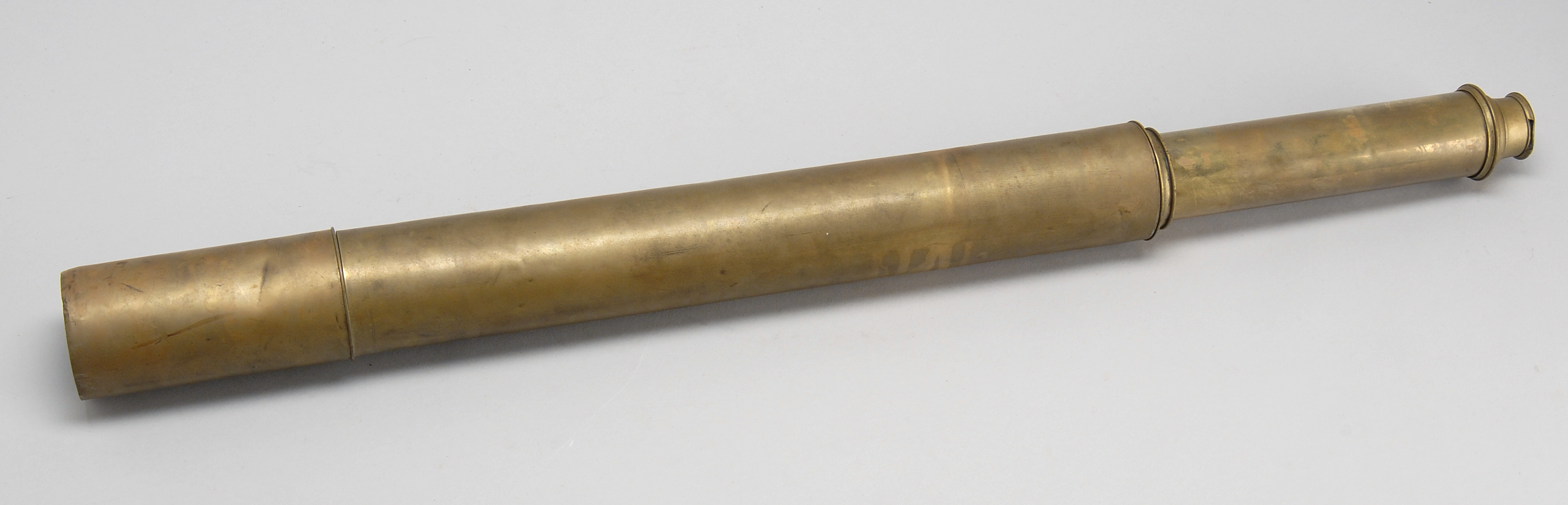 Appraisal: BRASS TELESCOPE th CenturyMarked U S Navy telescope and Maerz