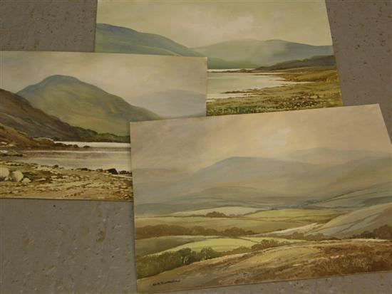 Appraisal: Keith Burtonshaw three watercolours of the Lake District Bassenthwaite lake