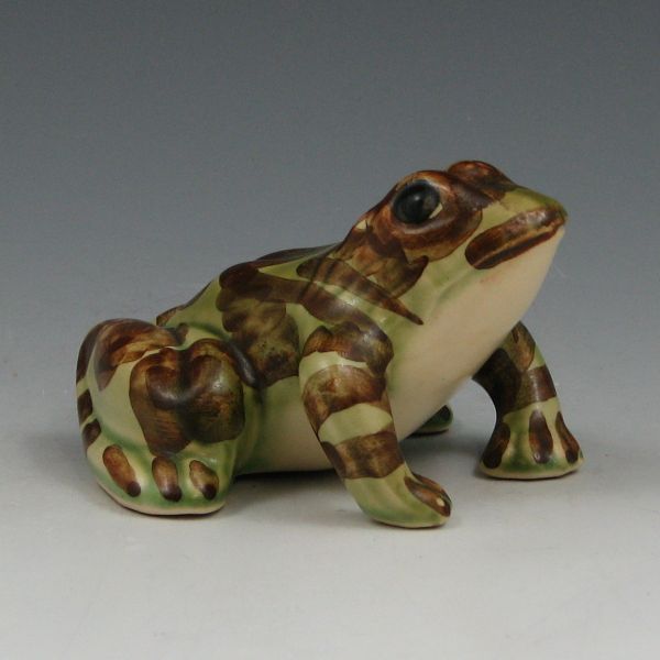 Appraisal: Brush McCoy frog figurine Unmarked Mint long by tall