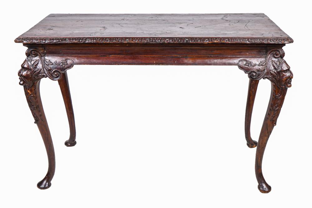 Appraisal: SCOTTISH CARVED PINE TABLECondition with loss to corners and edges