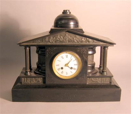 Appraisal: French slate mantel clock th century