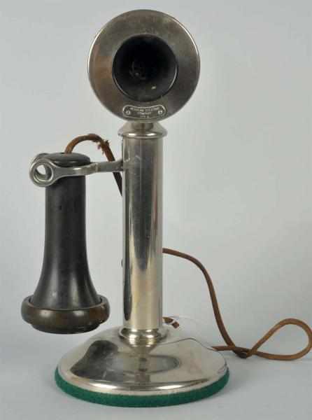 Appraisal: Western Electric BC Candlestick Telephone Circa Nickel brass Perch marked