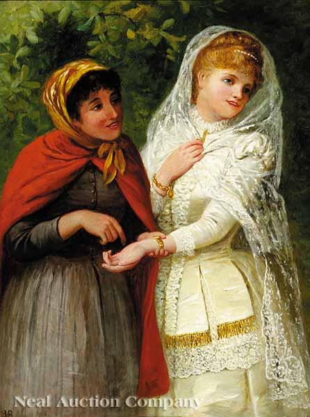 Appraisal: Jane Maria Bowkett British - The Bride's Fortune oil on