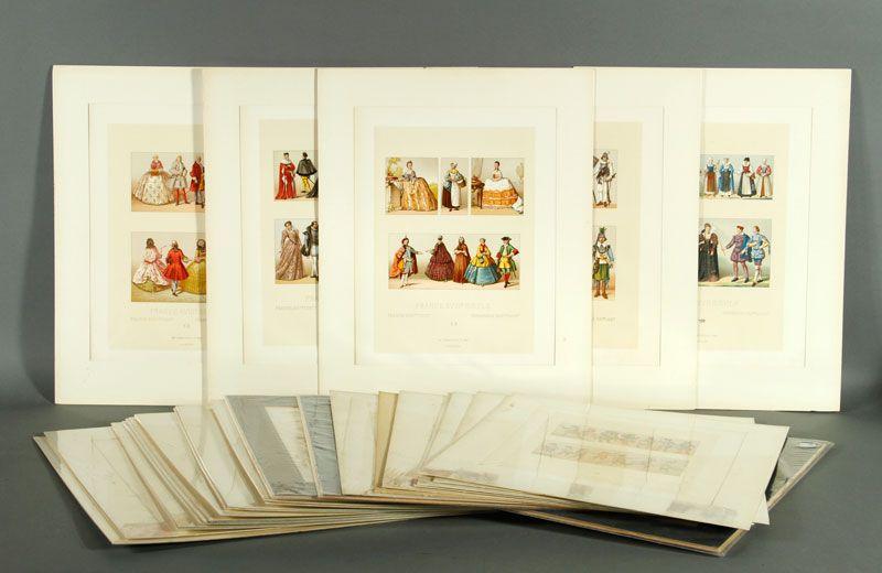 Appraisal: - Costume Prints Lot of approximately twenty-seven costume design prints