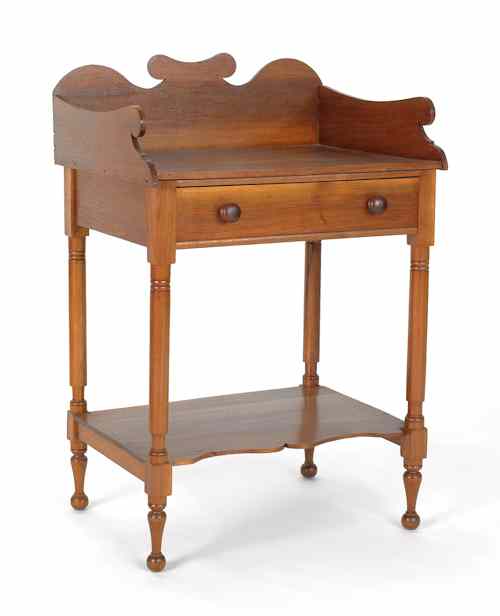 Appraisal: Pennsylvania Sheraton walnut washstand ca h w