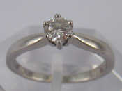 Appraisal: An carat white gold diamond solitaire ring the round brilliant