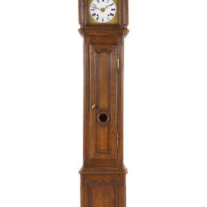 Appraisal: A Louis Philippe Oak Tall Case Clock Height inches Property