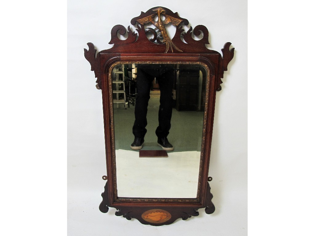 Appraisal: A th Century mahogany framed George III style wall mirror