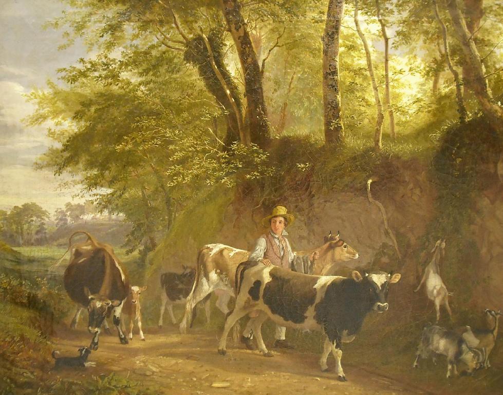 Appraisal: By George S Reynolds th century - 'Jersey Cattle Returning