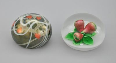 Appraisal: Two Art Glass Paperweights The first a Baccarat paperweight with