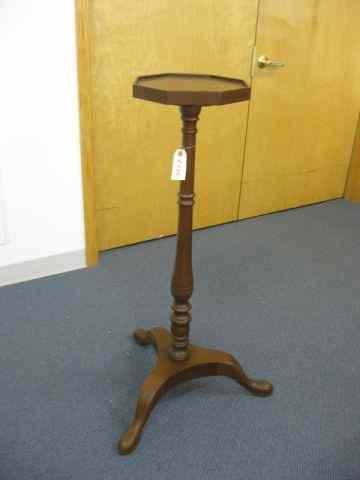 Appraisal: Mahogany Plant Stand tri-footed '' tall