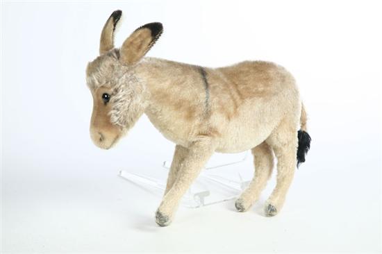 Appraisal: STUFFED DONKEY Marked with the ''Steiff'' button in his ear