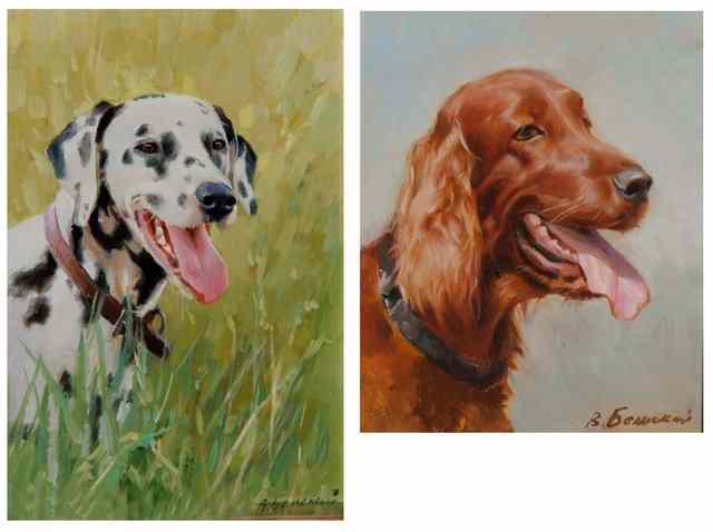 Appraisal: VLADIMIR BELSKY b Portrait of an Irish setter signed lower