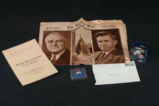 Appraisal: FIVE ITEMS TH CENTURY U S POLITICAL MEMORABILIA President Dwight