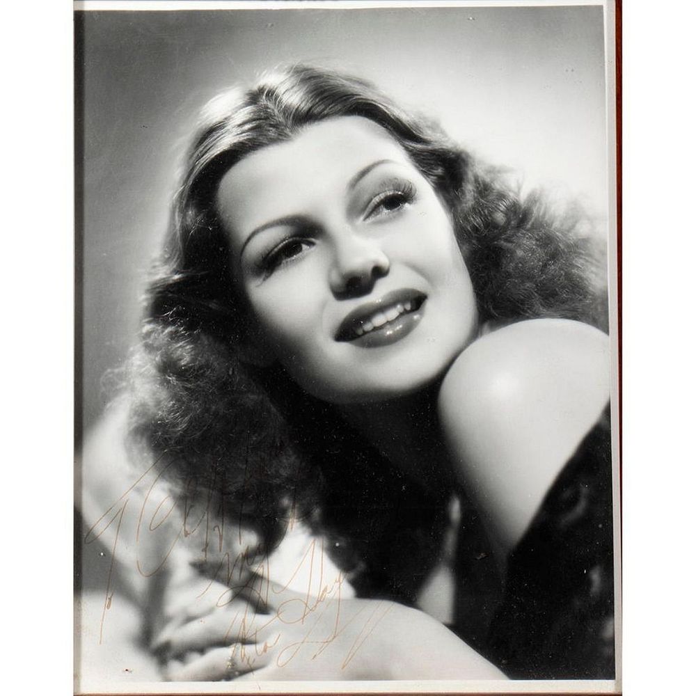 Appraisal: Rita Hayworth Original autographed inscribed photograph Size x Condition Showing