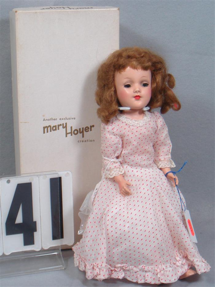 Appraisal: Mary Hoyer Doll in original box inches tall hard plastic