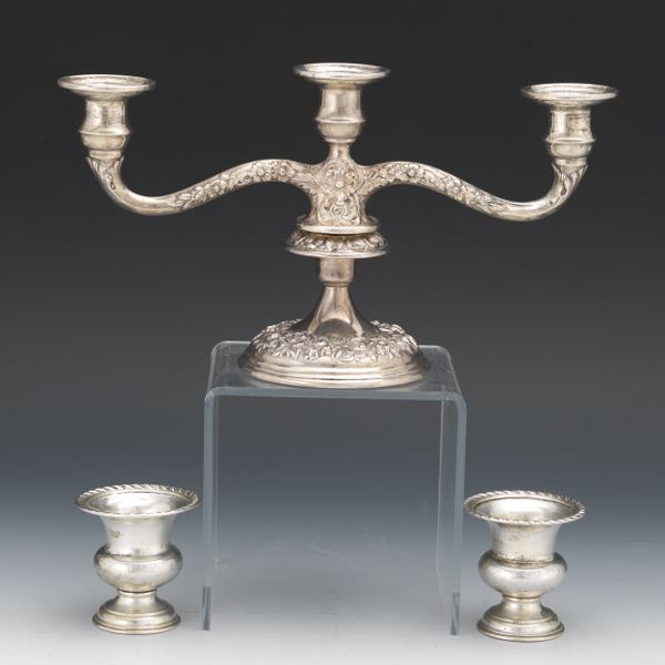 Appraisal: GROUP OF STERLING SILVER TABLE ITEMS Including S Kirk Sons