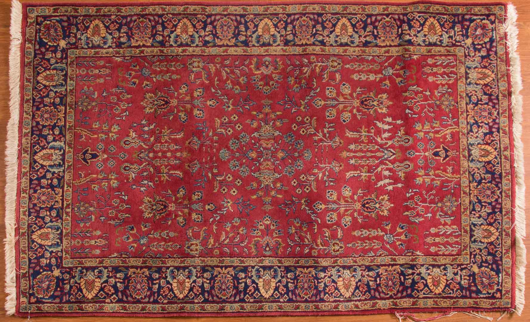 Appraisal: Indo Sarouk rug approx x India circa Condition Good condition