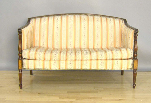 Appraisal: Federal style mahogany sofa