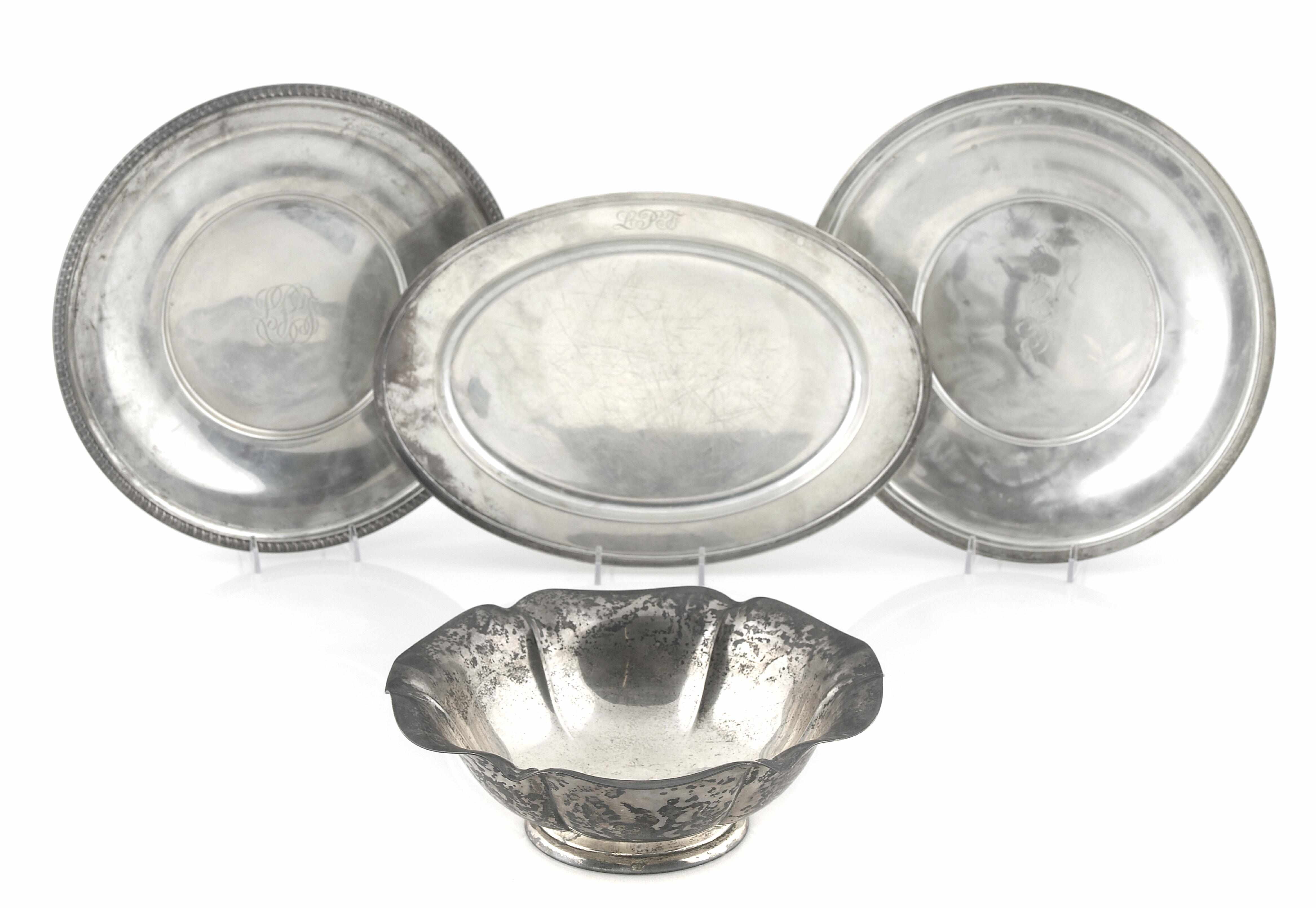 Appraisal: A group of American sterling silver hollowware th centuryComprising Gorham