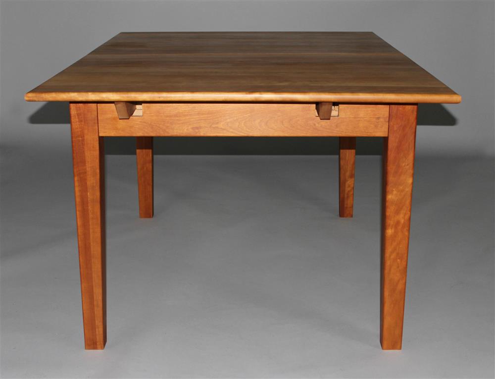 Appraisal: BORKHOLDER AMISH CHERRY EXTENDING DINING TABLE EN SUITE rectangular top