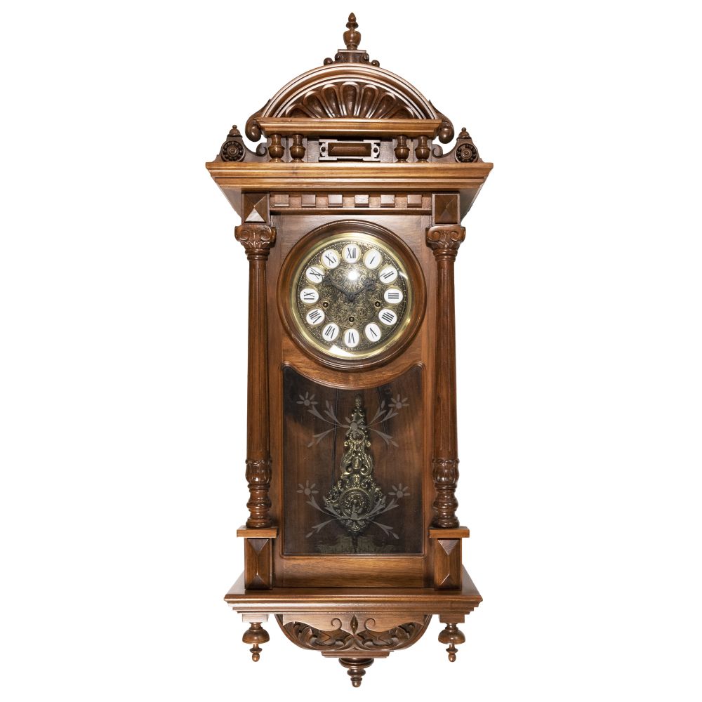 Appraisal: GAZO PALO ALTO WALL CLOCKSerial PA W carved walnut case