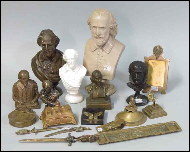 Appraisal: COLLECTION OF SEVEN WILLIAM SHAKESPEARE BUSTS Together with a variety