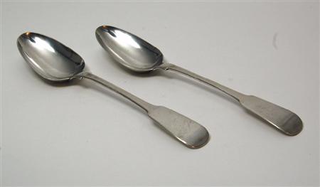 Appraisal: Unattributed- a scarce pair of Scottish provincial tablespoons HR marked