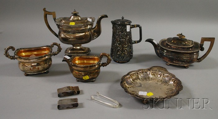 Appraisal: Group of Silver and Silver Plated Table Items including a