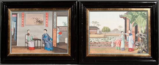 Appraisal: Pair of th century China Trade gouaches on paper Tea